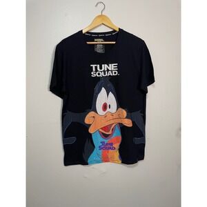 Space Jam Tune Squad Daffy Duck TShirt DeKryptic Black with Rhinestones
